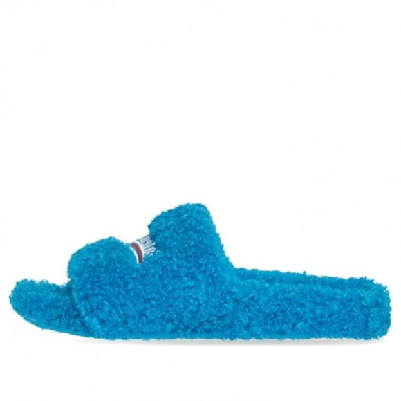 Balenciaga Furry Slides 'Sky Blue' - 654747W2DO14296