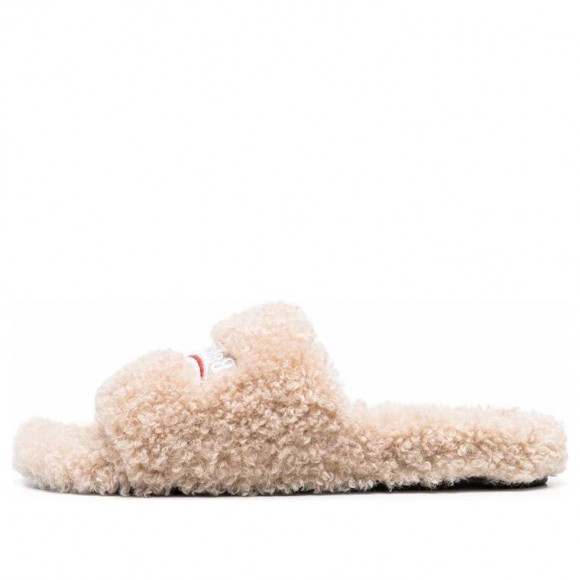 Balenciaga Furry Slides 'Beige' - 654747W2DO19796