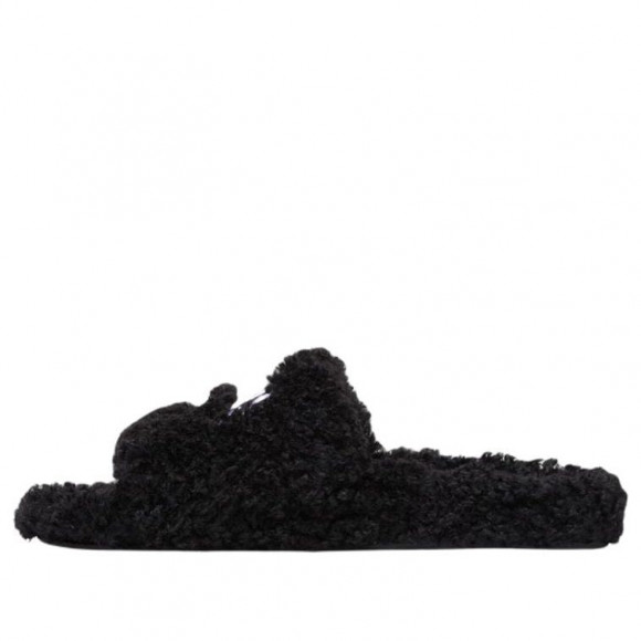 Balenciaga Furry Slides 'Cities Paris Black' - 654747W2DO21001