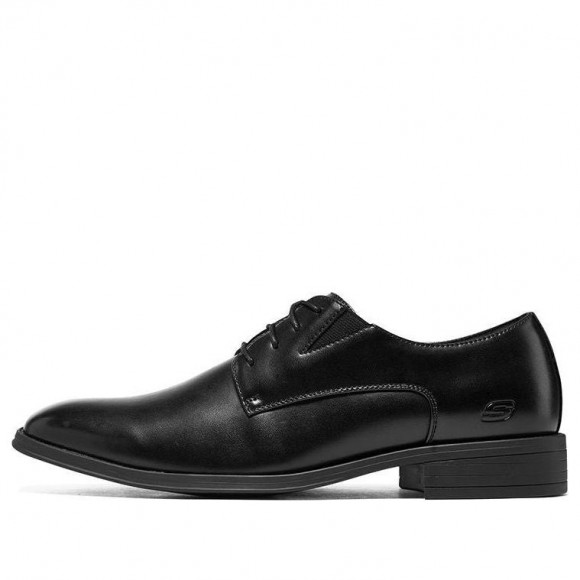 Skechers LARKEN Leather Formal Shoes Black