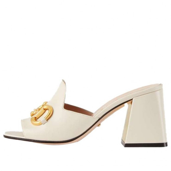 (WMNS) Gucci Slide Sandal With Horsebit 'White Leather' - 655412-BKO00-9022