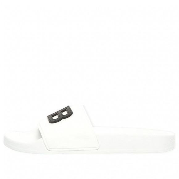 (WMNS) Balenciaga Pool Slides 3D BB Logo 'White' - 656434W1S8B9034