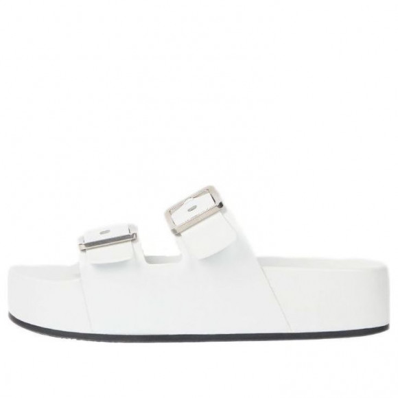 (WMNS) Balenciaga Mallorca Thick Bottom Sandals White - 656842WA2M69090
