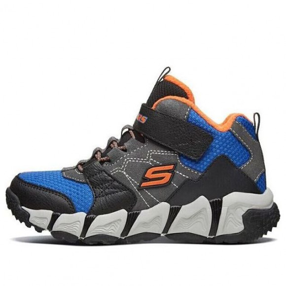 (GS) Skechers Dlites Velocitrek Shoes 'Grey Black Blue' - 660074L-BKCC