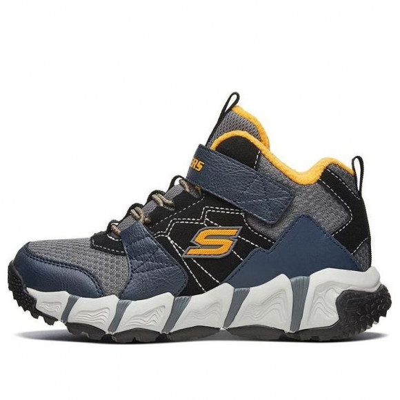 (GS) Skechers Velocitrek Mid Peak Athletic Shoes 'Grey Blue Yellow' - 660074L-NVBK