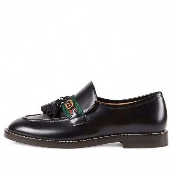 (GS) Gucci Loafers With Web Detail 'Black' - 662190-1PKE0-1063