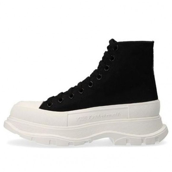 Alexander McQueen Canvas Chunky High Top Sneakers Black