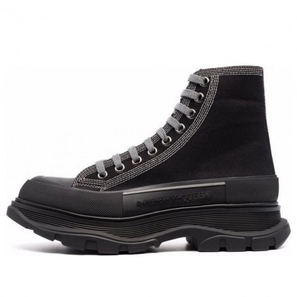 Alexander McQueen Tread Slick High-Top Sneakers 'Black Grey' - 662681W4MV81081