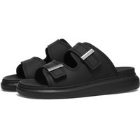 Alexander McQueen Men's Rubber Wedge Sole Sandal in Black/Silver - 663563W4Q51-1081