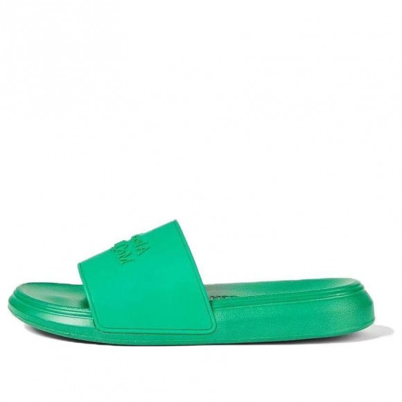 (WMNS) Alexander McQueen Embossed Rubber Slides 'Green' - 666983W4QS03115