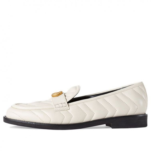 (WMNS) gucci poplin Loafer With Double G 'White' - 670399-BKO60-9022