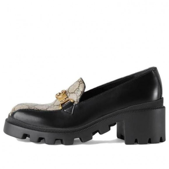 (WMNS) Gucci Interlocking G loafers 'Black' - 670417-DKSM0-1063