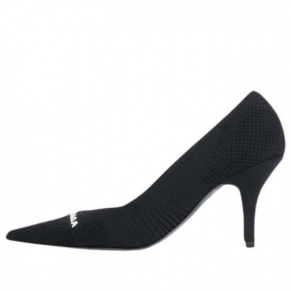 (WMNS) Balenciaga Knife 2.0 80mm Pump 'Black and White Textured Recycled Knit' - 671123W2CW11090