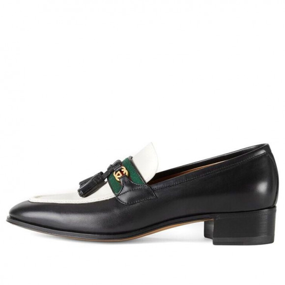 (WMNS) Gucci Loafer with Web and Interlocking G 'Tan White' - 674662-1W6B0-1170