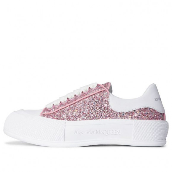 (WMNS) Alexander McQueen Glitter Deck Plimsoll 'Rose Pink' - 676687W4RN35686