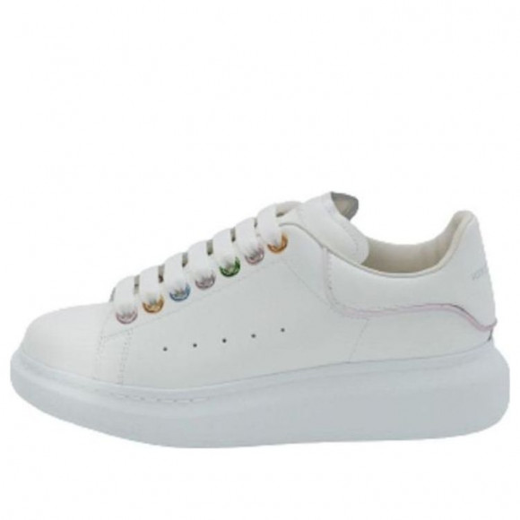 (WMNS) Alexander McQueen Oversized Sneakers 'White Metalic Eyelets' - 685671WIB9W9035