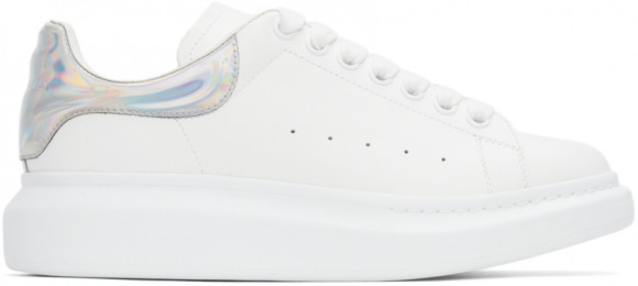 Alexander McQueen White & Silver Oversized Sneakers - 688525WHVIU9071