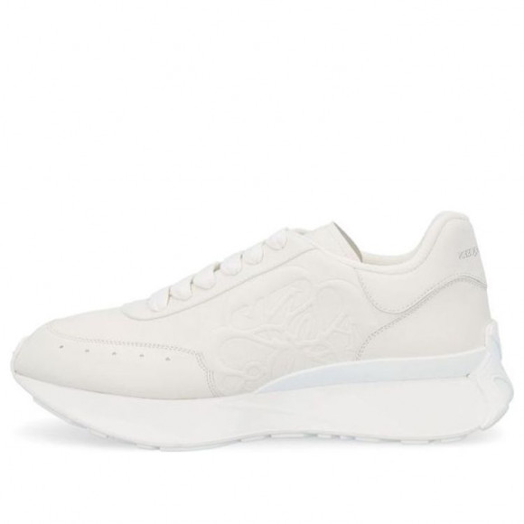 Alexander McQueen Sprint Runner Leather Sneakers 'Beige White' - 688548WIC949000