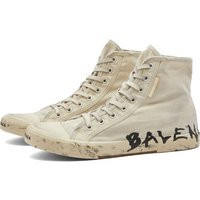 Balenciaga Men's Paris High Top Sneakers in White/Black - 688752-W3RR4-9010