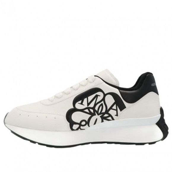 Alexander McQueen Sprint Runner Lace-Up Sneakers 'Beige White' - 691342WIC959061