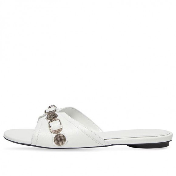 (WMNS) Balenciaga Cagole Sandals 'White Arena Lambskin' - 694342WAD4E9081