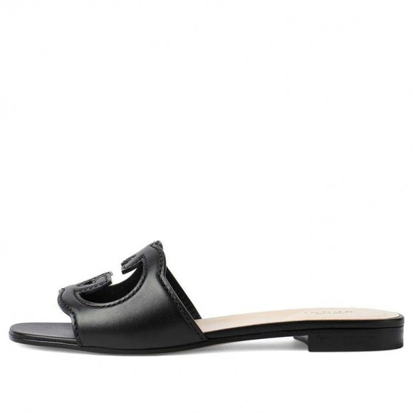 (WMNS) Gucci Interlocking G Shearling Sandals 'Black' - 694451-US000-1000