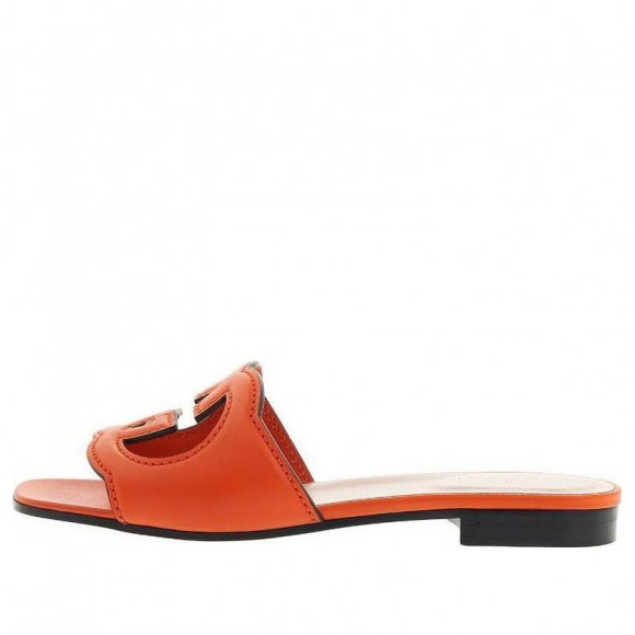 (WMNS) Gucci Interlocking G Cut-Out Slide Sandal 'Orange Leather' - 694451-US000-7519