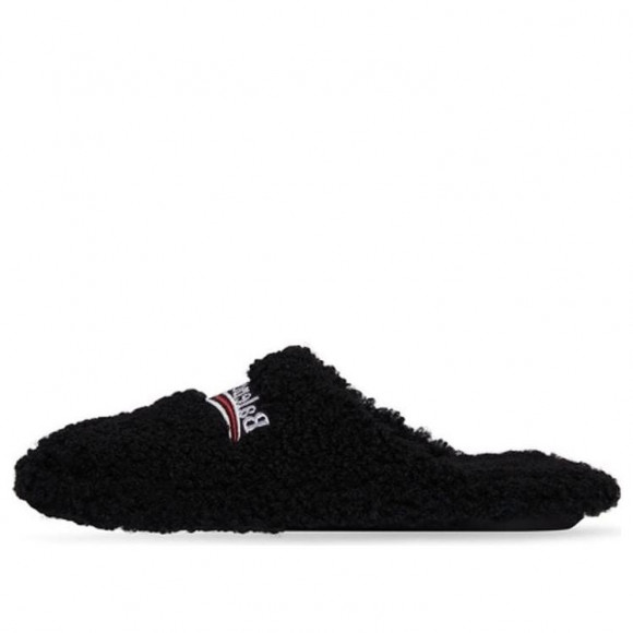 Balenciaga Furry Slides 'Black' - 694799W2DO11096