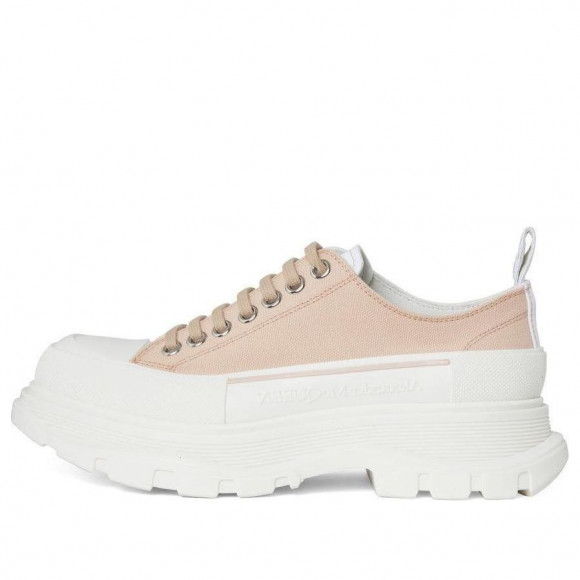 (WMNS) Alexander McQueen Tread Slick Lace Up Sneakers 'Pink White' - 697072W4TGS5375