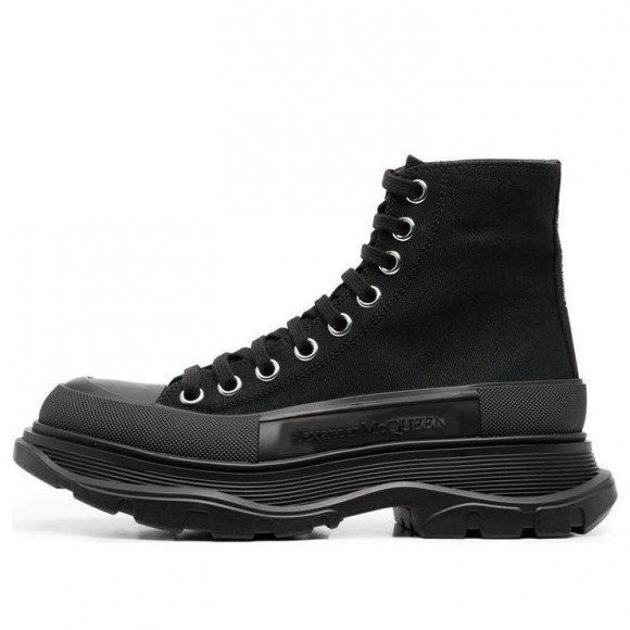 (WMNS) Alexander McQueen Tread Slick Boots 'Core black' - 697080W4MV21000