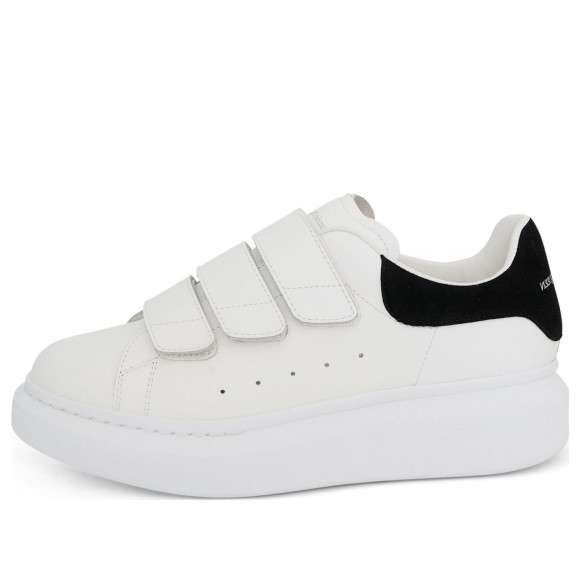 (WMNS) Alexander McQueen Oversized Triple Strap Sneaker 'White Black' - 697105WHGP79061