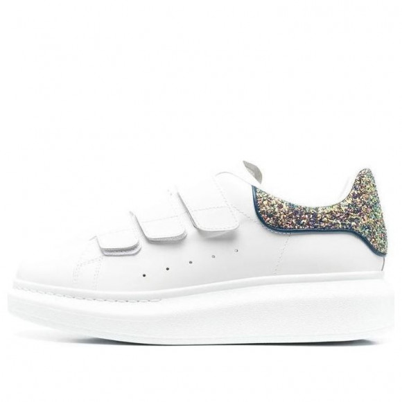 (WMNS) Alexander McQueen Oversized Triple Strap Sneaker 'White Glittered' - 697106WICG59994