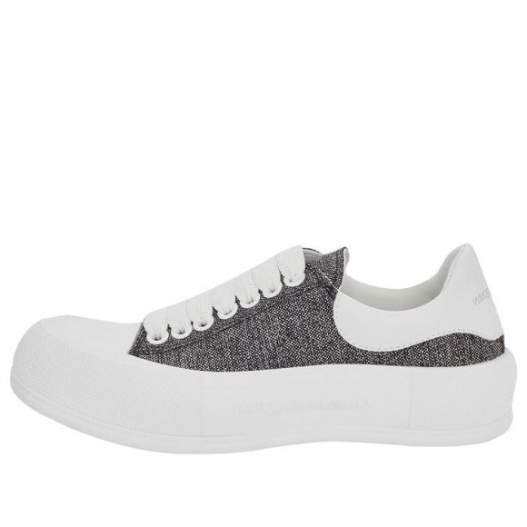 (WMNS) Alexander McQueen Deck Skate Plimsoll Shoes 'White Grey' - 697120W4US18462