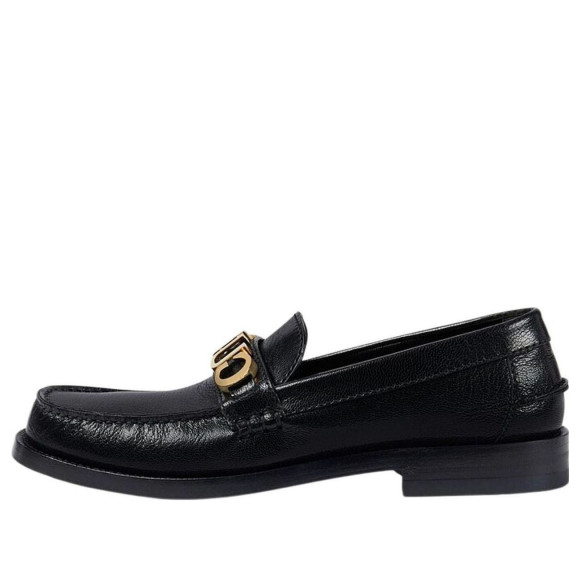 (WMNS) Gucci Leather Loafer 'Black' - 700036-D3V00-1000