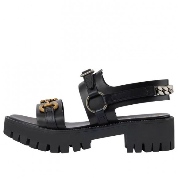 (WMNS) Gucci Sandal With Horsebit 'Black' - 700051-DS8R0-1000