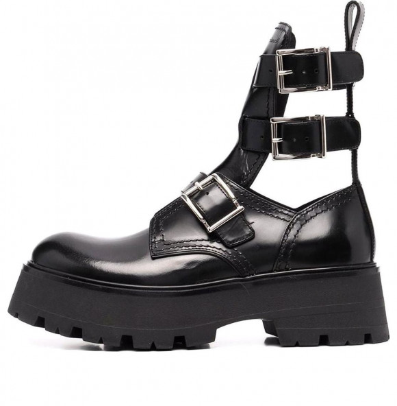 (WMNS) Alexander McQueen Flat Rubber Boots 'Black' - 700078WIC631081