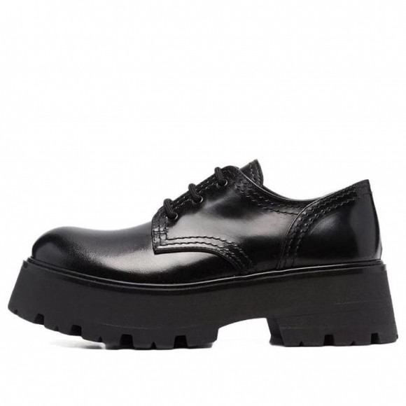 (WMNS) Alexander McQueen Wander Lace-Up Loafers 'Black' - 700079WIC611000