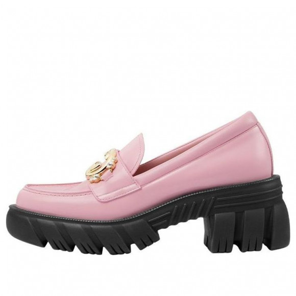 (WMNS) Gucci Romance Interlocking G Leather Loafers 'Pink' - 700271-DKSD0-5823