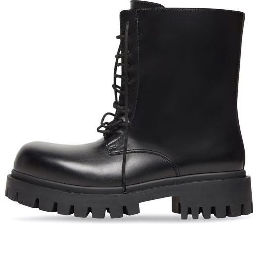 Balenciaga Sergent 20mm Boots 'Black Leather' - 701394WBD401000