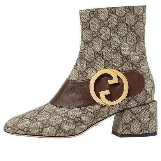 (WMNS) Gucci Blondie GG-Supreme Boots 'Brown' - 701706-9I650-9769