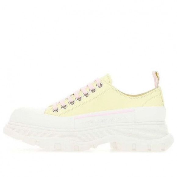 (WMNS) Alexander McQueen Tread Slick Sneakers 'Yellow White' - 702042WHZ627157