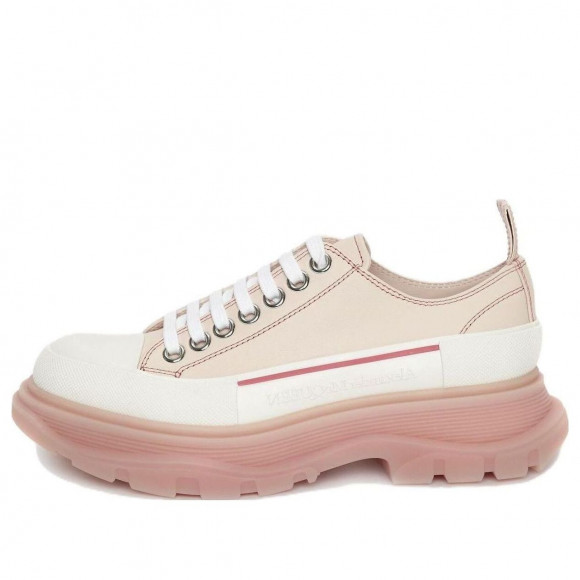 (WMNS) Alexander McQueen Tread Slick Sneakers 'Beige White Pink' - 702042WHZ6D6898