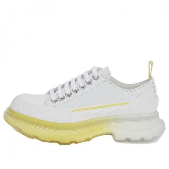 (WMNS) Alexander McQueen Tread Slick Sneakers 'Yellow White' - 702042WHZ6E8943