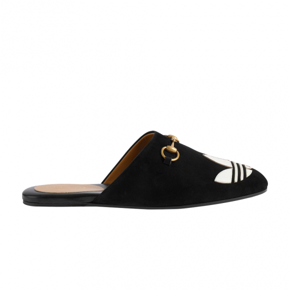 Adidas x Gucci Wmns Trefoil Slipper 'Black Suede' - 702211-DE8X0-1060