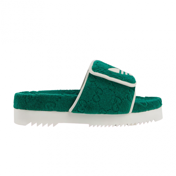 Adidas x Gucci GG Platform Sandal 'Green Cotton Sponge' - 702412-UU010-3171