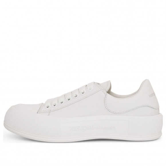 Alexander McQueen Deck Lace Up Plimsoll Sneakers 'Cream White' - 705201WIAB69065