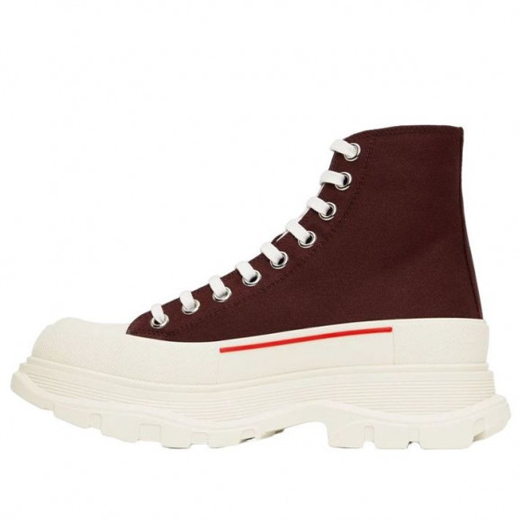 Alexander McQueen Tread Slick Boots 'Burgundy White' - 705659W4V312090