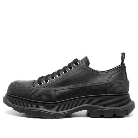 Alexander McQueen Tread Slick Canvas Sneakers 'All Black' - 705662WHZ621081