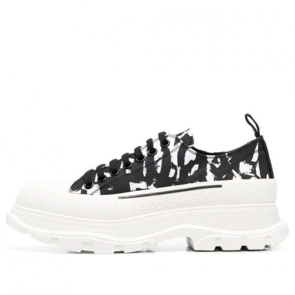 Alexander McQueen Tread Slick Sneakers 'Black White Cream' - 705668W4TG59356