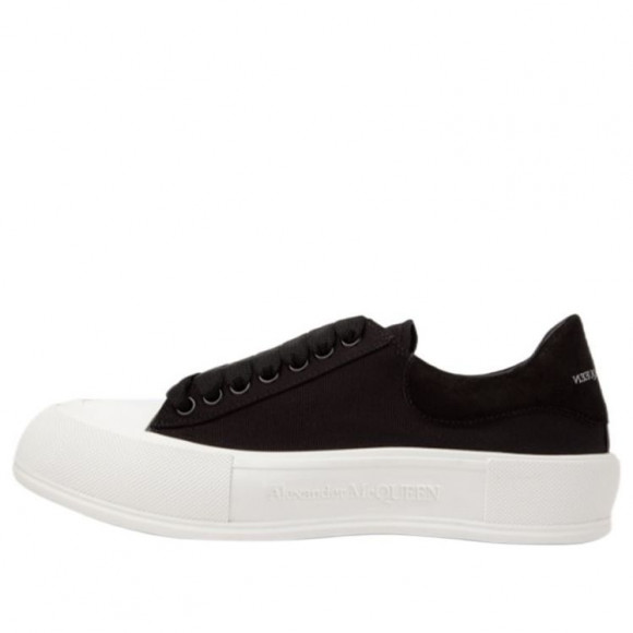 Alexander McQueen Deck Plimsoll Lace-Up Trainers 'Black White' - 707680W4MV71070